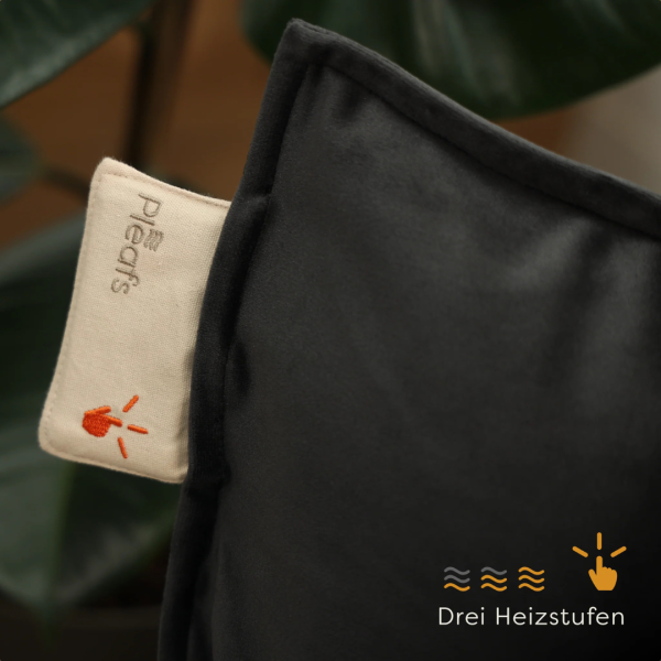 Pleafs Heizkissen Plush 45x45cm Onyx, 1100g